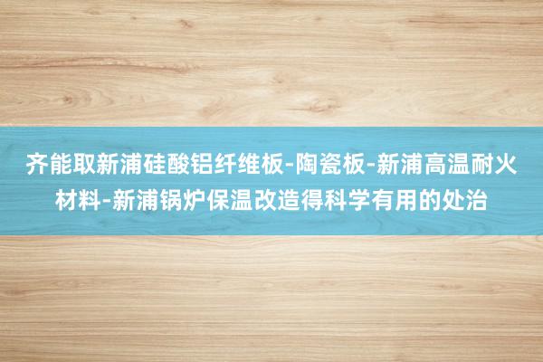 齐能取新浦硅酸铝纤维板-陶瓷板-新浦高温耐火材料-新浦锅炉保温改造得科学有用的处治